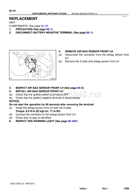 2004年丰田卡罗拉服务手册-airbag sensor front left2