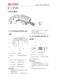 2016比亚迪元维修手册-473QE发动机附件01 进气系统