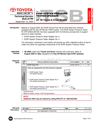 2006年丰田普锐斯维 -EVAP System Pressure Tester Upgrade