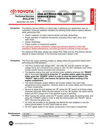 2006年丰田普锐斯维 -2006 MY Prius Pre-Delivery Service PDS 
