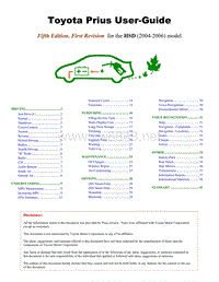 2006年丰田普锐斯维 -Prius_User-Guide