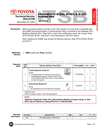 2006年丰田普锐斯维 -Erasing DTC B1200 B1207 B1271 During PDS