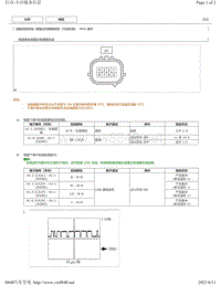 2019年丰田卡罗拉雷凌针脚图（含混动）-前雷达传感器系统（汽油车型）ECU端子图