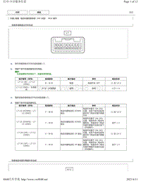 2019年丰田卡罗拉雷凌针脚图（含混动）-电动车窗控制系统（HV车型）ECU端子图