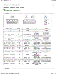 2019年卡罗拉双擎E 针脚图-音频和视频系统（收音机型）ECU端子图