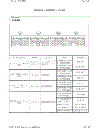 2012年丰田86车型针脚图-巡航控制系统ECM端子图