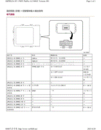 2019年斯巴鲁翼豹XV端子图-遥控钥匙系统