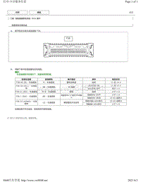 2013 2017年致炫 致享 威驰FS针脚图-钥匙提醒警告系统ECU端子图