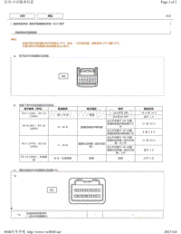 2018年丰田CHR奕泽针脚图-前向识别摄像机ECU端子图