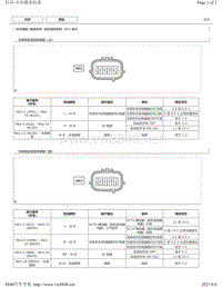 2018年丰田CHR奕泽针脚图-盲区监视系统ECU端子图