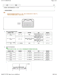 2018年丰田凯美瑞针脚图-前向识别摄像机系统 ECU 端子图