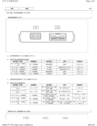 2015-2018年丰田汉兰达针脚图-背门闭合器系统 ECU 端子图