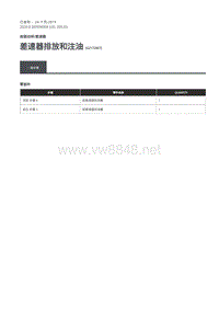 2020年路虎卫士维修手册Defender L663 -205-03差速器排放和注油
