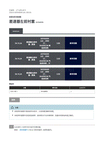 2020年路虎卫士维修手册Defender L663 -205-03差速器左前衬套拆卸和安装