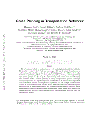 Route Planning in Transportation Networks∗