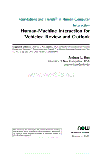 Human-Machine Interaction for__Vehicles_ Review and Outlook