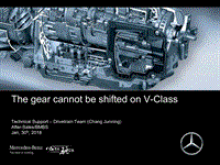 奔驰传动系统和底盘故障案例-D81001_27_The gear cannot be shifted on V-Class