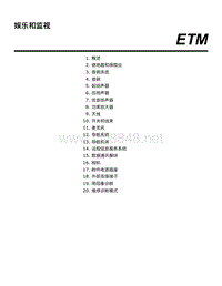 2019年斯巴鲁森林人维修手册-娱乐和监视