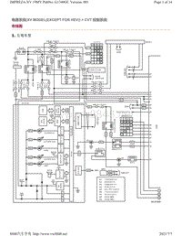 2019年斯巴鲁翼豹XV电路图（EXCEPT FOR HEV）-CVT 控制系统