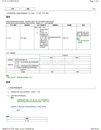 2018年雷克萨斯UX200 UX250h UX260h电动驻车（HV车型）故障码-C13AA