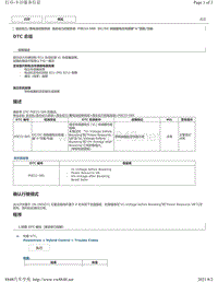 2020年雷克萨斯LM300H LM350混合动力故障码-P0E32-585