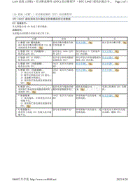 2017年斯巴鲁力狮（傲虎）LAN 系统故障码-U0427