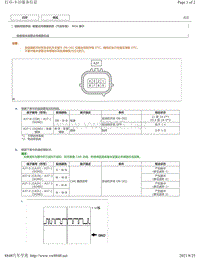 2018-2019年雷克萨斯ES车系针脚图-前雷达传感器系统（汽油车型） ECU 端子图