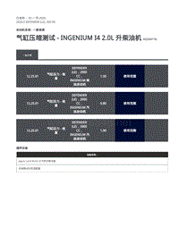 2020年路虎卫士L663维修手册-303-00-气缸压缩测试 - INGENIUM I4 2.0L 升柴油机