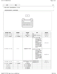 2017年雷克萨斯LS350针脚图-后座控制面板系统 ECU 端子图