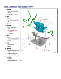 2021年途锐EA839发动机-装配概览 - 活性碳罐装置 未配备燃油箱泄漏诊断的汽车