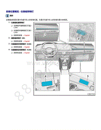 2021年高尔夫A8维修手册-安装位置概览 - 仪表板照明灯