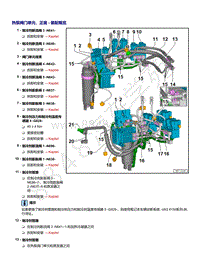 上汽大众ID4维修手册-热泵阀门单元 正面 - 装配概览