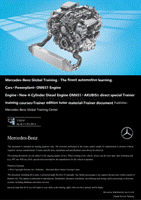 2014奔驰动力系统OM651柴油发动机技术培训手册资料EN