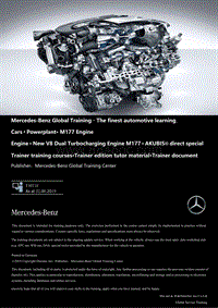 2019奔驰动力系统M177发动机技术培训手册资料EN