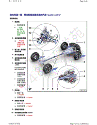 奥迪A8D5-动力传递一览 - 带全轮驱动离合器的汽车 quattro ultra 