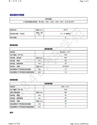 奥迪A8D5-制动器技术数据