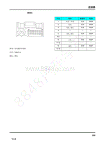 2021年上汽荣威RX5连接器端子图 SR004