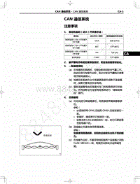 2022年一汽红旗H9维修手册-CAN通信系统-注意事项