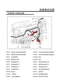 2019年上汽荣威RX8连接器定位图-_10.仪表线束-仪表台右侧