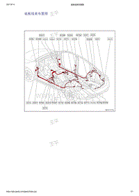 2021年吉利帝豪EV PRO-线束及其连接布置-底板线束-底板线束布置图