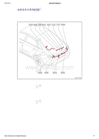 2021年吉利帝豪EV PRO-线束及其连接布置-底板线束-底板线束布置图 续1 