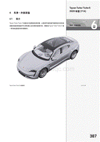 2020-2021年保时捷Tayan Y1A 车身 – 外部装备