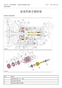 2015-2017年福特野马-307-01-自动变速器-6速自动变速器6R80-37-前进挡离合器组装