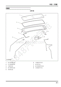 2018年上汽大通G50维修手册-11-外饰装置-11-5车顶（天窗）