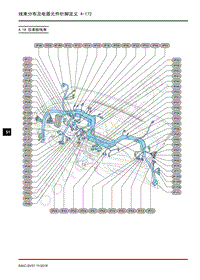 2018年上汽大通G50电路图-16-4线束分布及电器元件针脚定义-16-4.18 仪表板线束 