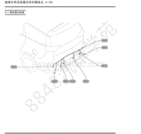 2019年上汽大通G50-04-线束分布及电器元件针脚定义-4.07 倒车雷达线束