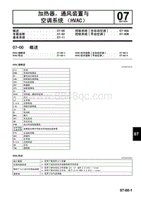 2009年长安马自达3-08 M技术指导下册-加热器 通风装置与空调系统（HVAC）