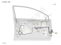 2021年日产轩逸线束图-前门线束（左侧）