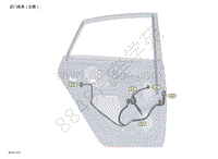 2021年日产轩逸线束图-后门线束（左侧）