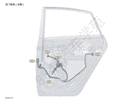 2021年日产轩逸线束图-后门线束（右侧）